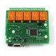 Ethernet Relay Card 5 Channels - SNMP, HTTP/XML, Real Time Clock, DIN BOX